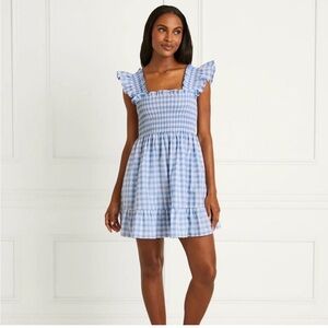 Hill House nap dress | blue and white checkered | XL